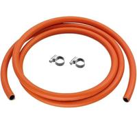 JD Brands 5m LPG Gas Hose 8mm I/D - Butane/Propane Rubber Hose with 2 Clips - Ideal for BBQs, Camping Stoves, Heaters & Outdoor Gas Appliances