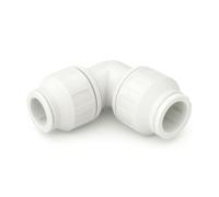 JD Brands Push Fit Equal Elbow 15mm, Plastic Plumbing Pipe Fitting, Hot and Cold Water Connector, Central Heating Fitting for Copper and Plastic Pipes