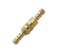 JD Brands Quick Release Gas Coupling Nozzle 8mm x 8mm - Brass Inline Hose Connector for Propane & Butane - Ideal for BBQs, Camping Stoves, Patio Heaters & Outdoor Cooking (Without Clips)