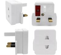 JD Brands Toothbrush Adapter Plug - UK 3-Pin Shaver Plug Adaptor for European to UK Conversion | Toothbrush & Shaver Charger Adapter