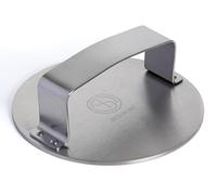 JD Europe 7 Inch Stainless Steel Round Shape 900g Weight Flat Bottom Smashed Burger Meat Press