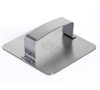 JD Europe 7 Inch Wide Stainless Steel Square Shape 1000g Weight Flat Bottom Meat Bacon Smashed Burger Press
