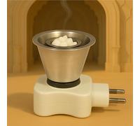 JD FRESH Stainless Steel Dhoop Dani/Electric Camphor Diffuser Burner for Pooja/Bakhoor Burner/Multipurpose Incense Aroma Dhoop Dani for Home/Temple/Meditation & Mosquito Repellent (White)