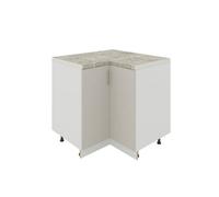 Jd Greta Adjustable Legs Kitchen Base Corner Unit 900mm Cabinet With Doors 90Cm - Cashmere Matt With Worktop
