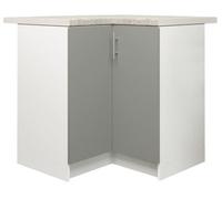 Jd Greta Kitchen Base Corner Unit 800mm Cabinet With Doors 80Cm Grey Matt With Worktop