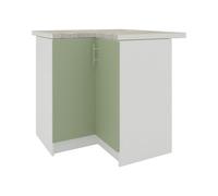 Jd Greta Kitchen Base Corner Unit 800mm Cabinet With Doors 80Cm Sage Green Matt With Worktop