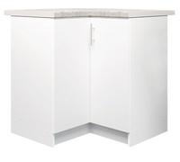Jd Greta Kitchen Base Corner Unit 800mm Cabinet With Doors 80Cm White Matt With Worktop