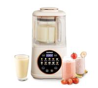 JD-J03 Quiet Cooking Blender with Soundproof Shield, Silent Hot Cold Blender for Soy Milk & Juice, 8-Speed and Temperature Control, 12H Preset, 1100ml, White