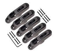 JD Moon 4 or 5 String Bridge Saddles Heavy Duty Individual Bass Bridge Tailpiece Parts (Black)