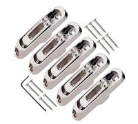 JD Moon 4 or 5 String Bridge Saddles Heavy Duty Individual Bass Bridge Tailpiece Parts (Chrome)