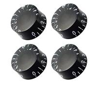 JD.Moon 4pcs Speed Control Knob for Electric Guitar Volume Tone Push on 6mm/0.24" Rotary Shaft (Black)
