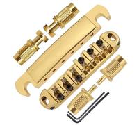 JD.Moon Roller Saddle Bridge ABR-1 Tune-o-matic Bridge Tailpiece Bridge For Les Paul Guitar (Gold)
