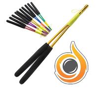 JD Pro Aluminium 'Metal' Diabolo Handsticks, Fitted With Super Smooth String - Pro Diablo Sticks With Cascade Sticker (Gold)