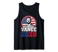 JD Vance 2028 President USA American Flag Election Vintage Tank Top