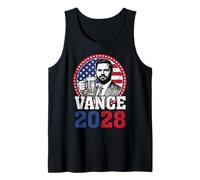JD Vance 2028 President USA Flag Election Campaign Vintage Tank Top