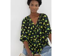 JD WILLIAMS Collarless Button Through Blouse Floral 32