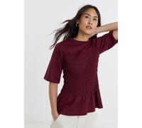 JD WILLIAMS Shirred Short Sleeve Top 30