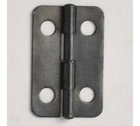 JD1.2 inch Antique Iron Sheet Flat Hinge Wooden Box Hinge Luggage Packaging Small Accessories 30 * 19MM4 Eye Manufacturer(Black-10pcs)
