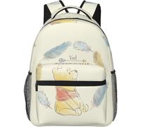 jd191Winnie the Pooh Backpack, Anime Style, Lightweight, Suitable for School, Travel, Backpack Black 29x20x40cm