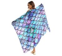 Jdadrh Sarong Coverups for Women Beach Wrap Skirt Swimsuit Wraps Long Chiffon Sarong Wraps, Mermaid, One Size