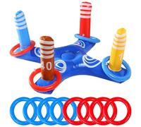 JDBlissful Pool Ring Toss Games Toys, Inflatable Pool Toys with 8 Rings, Pool Games Interactive Play Swimming Pool Toys for Children