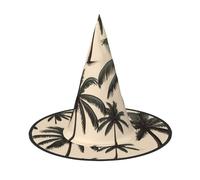 JDbncxe 1 PC Halloween Hat – Coconut Grove Print Witches Decor Party, Cosplay Accessory, Festive Carnival Headband, Magic Wizard Cap