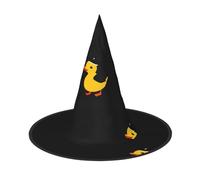 JDbncxe 1 PC Halloween Hat – Cute little yellow duck Print Witches Decor Party, Cosplay Accessory, Festive Carnival Headband, Magic Wizard Cap