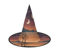 JDbncxe 1 PC Halloween Hat â€“ Evening starry sky Print Witches Decor Party, Cosplay Accessory, Festive Carnival Headband, Magic Wizard Cap