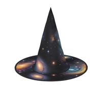 JDbncxe 1 PC Halloween Hat â€“ Fantasy starry sky symbol Print Witches Decor Party, Cosplay Accessory, Festive Carnival Headband, Magic Wizard Cap