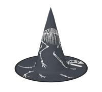 JDbncxe 1 PC Halloween Hat â€“ Running dinosaur skeleton Print Witches Decor Party, Cosplay Accessory, Festive Carnival Headband, Magic Wizard Cap