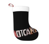 JDbncxe 18 Inches Cool English letters Print Christmas Stocking - Durable Holiday Fireplace Hanging Decor, Perfect for Xmas, Halloween