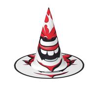 JDbncxe 2 PCS Halloween Hat â€“ Devil's Smile Print Witches Decor Party, Cosplay Accessory, Festive Carnival Headband, Magic Wizard Cap
