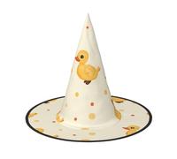 JDbncxe 2 PCS Halloween Hat â€“ Hand-painted duck Print Witches Decor Party, Cosplay Accessory, Festive Carnival Headband, Magic Wizard Cap