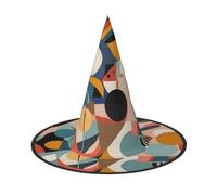 JDbncxe 3 PCS Halloween Hat â€“ Art irregular circle Print Witches Decor Party, Cosplay Accessory, Festive Carnival Headband, Magic Wizard Cap
