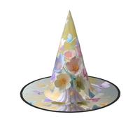 JDbncxe 3 PCS Halloween Hat – Fantasy butterfly flower Print Witches Decor Party, Cosplay Accessory, Festive Carnival Headband, Magic Wizard Cap