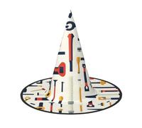 JDbncxe 3 PCS Halloween Hat â€“ Hands-on Tools Print Witches Decor Party, Cosplay Accessory, Festive Carnival Headband, Magic Wizard Cap