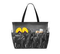 JDbncxe African Elephant Print Large Capacity Beach Travel Tote Bag, Ideal for Vacation, Cruise, Camping, and Gym