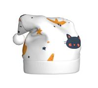 JDbncxe cartoons Print Christmas Hat for Adults - Unisex Santa Hat, Xmas New Year Favors, Holiday Festive Headwear