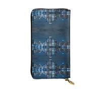 JDbncxe Chicago Reflected Print Leather Wallet - Lightweight with Credit Card Holder, Cash, Coins, Receipts, Checkbooks Organizer