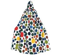 JDbncxe Halloween Hooded Cloak Costume - Unisex Adult Display of polka dot patterns Print Cape for Parties, Carnivals, Comic Exhibitions & More