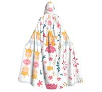 JDbncxe Halloween Hooded Cloak Costume - Unisex Adult Fairy tales in cartoons Print Cape for Parties, Carnivals, Comic Exhibitions & More