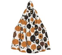 JDbncxe Halloween Hooded Cloak Costume - Unisex Adult Jack-o'-lantern Print Cape for Parties, Carnivals, Comic Exhibitions & More