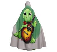 JDbncxe Halloween Hooded Cloak Costume - Unisex Adult Returnee holding a guitar Print Cape for Parties, Carnivals, Comic Exhibitions & More