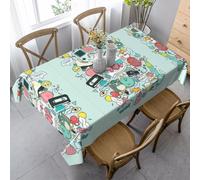 JDbncxe I Love The 90s Illustration Printed Rectangle Tablecloth â€“ Table Cover for Dining, Kitchen â€“ Durable Decorative Tabletop Protector