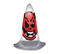 JDbncxe L Halloween Hooded Cape little devil smiley face Print – Unisex Costume Cape for Cosplay, Comic Exhibition, Carnival Party