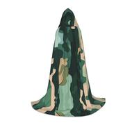 JDbncxe L Halloween Hooded Cape The beauty of camouflage Print – Unisex Costume Cape for Cosplay, Comic Exhibition, Carnival Party