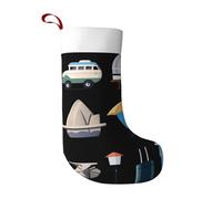 JDbncxe Large Christmas Stocking for Fireplace - Soft & Personalized Holiday Decor, Cartoon transportation Print Xmas Tree Accessory
