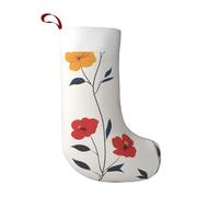 JDbncxe Large Christmas Stocking for Fireplace - Soft & Personalized Holiday Decor, Climbing bouquet Print Xmas Tree Accessory
