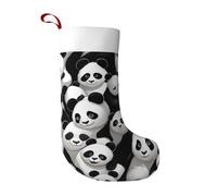 JDbncxe Large Christmas Stocking for Fireplace - Soft & Personalized Holiday Decor, Giant pandas huddled together Print Xmas Tree Accessory