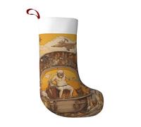 JDbncxe Large Christmas Stocking for Fireplace - Soft & Personalized Holiday Decor, Ship Gang Leader Print Xmas Tree Accessory